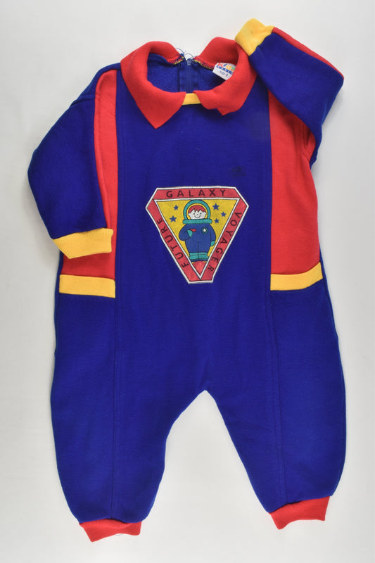 Kids World Size 1 Vintage 'Future Galaxy Voyager' Playsuit