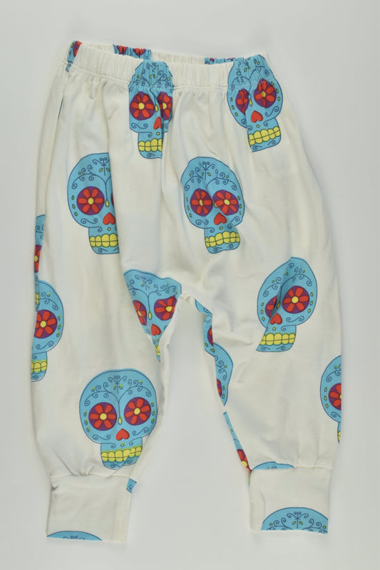 King Raja Organics Size 1 Rose Skulls Pants