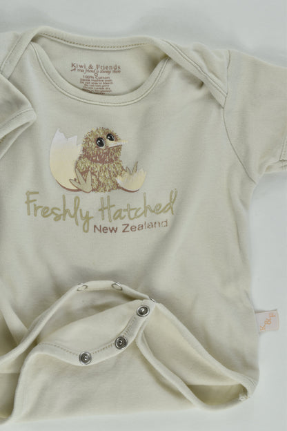 Kiwi & Friends Size 0 'Freshly Hatched' Bodysuit