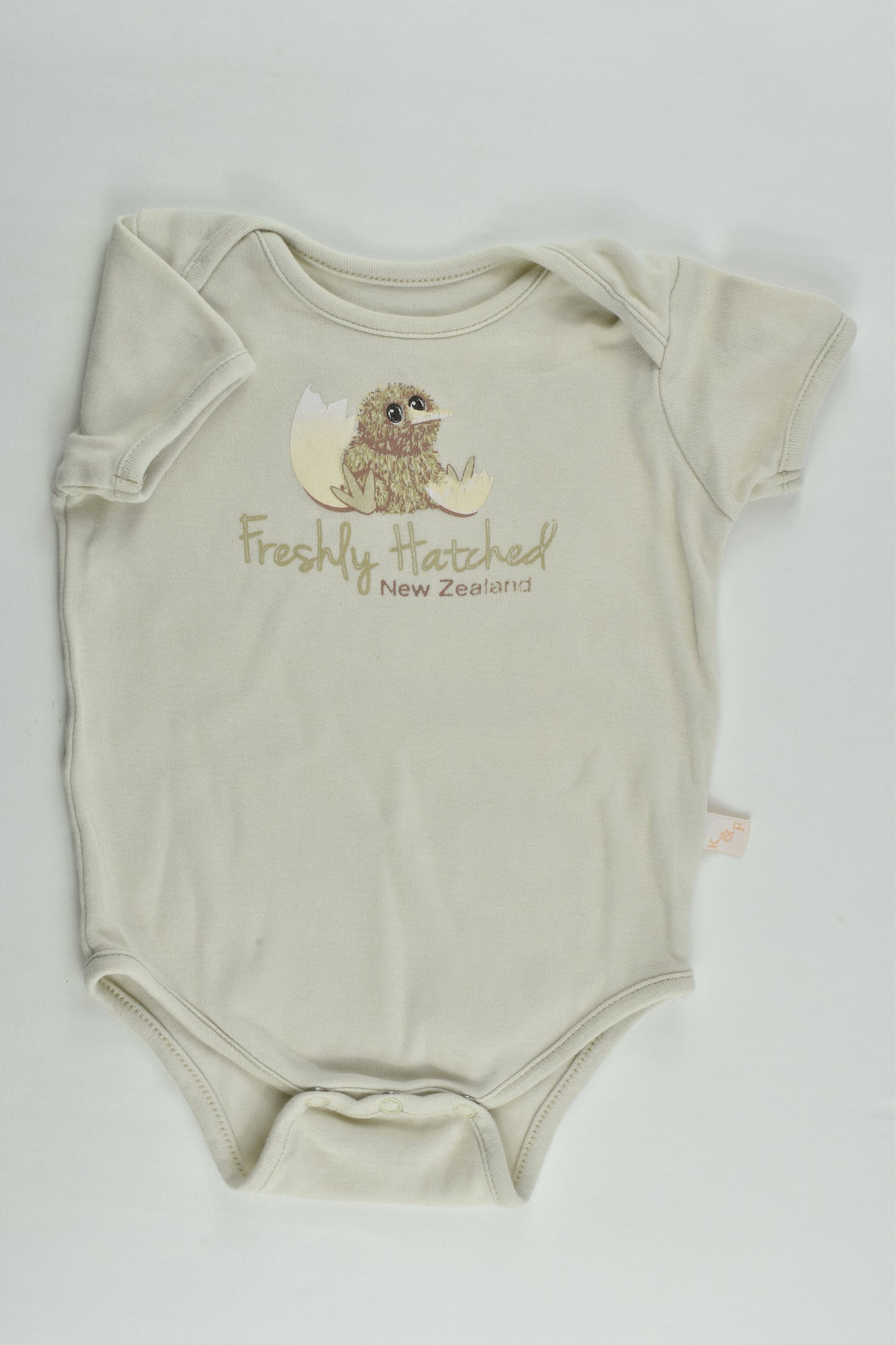 Kiwi & Friends Size 0 'Freshly Hatched' Bodysuit