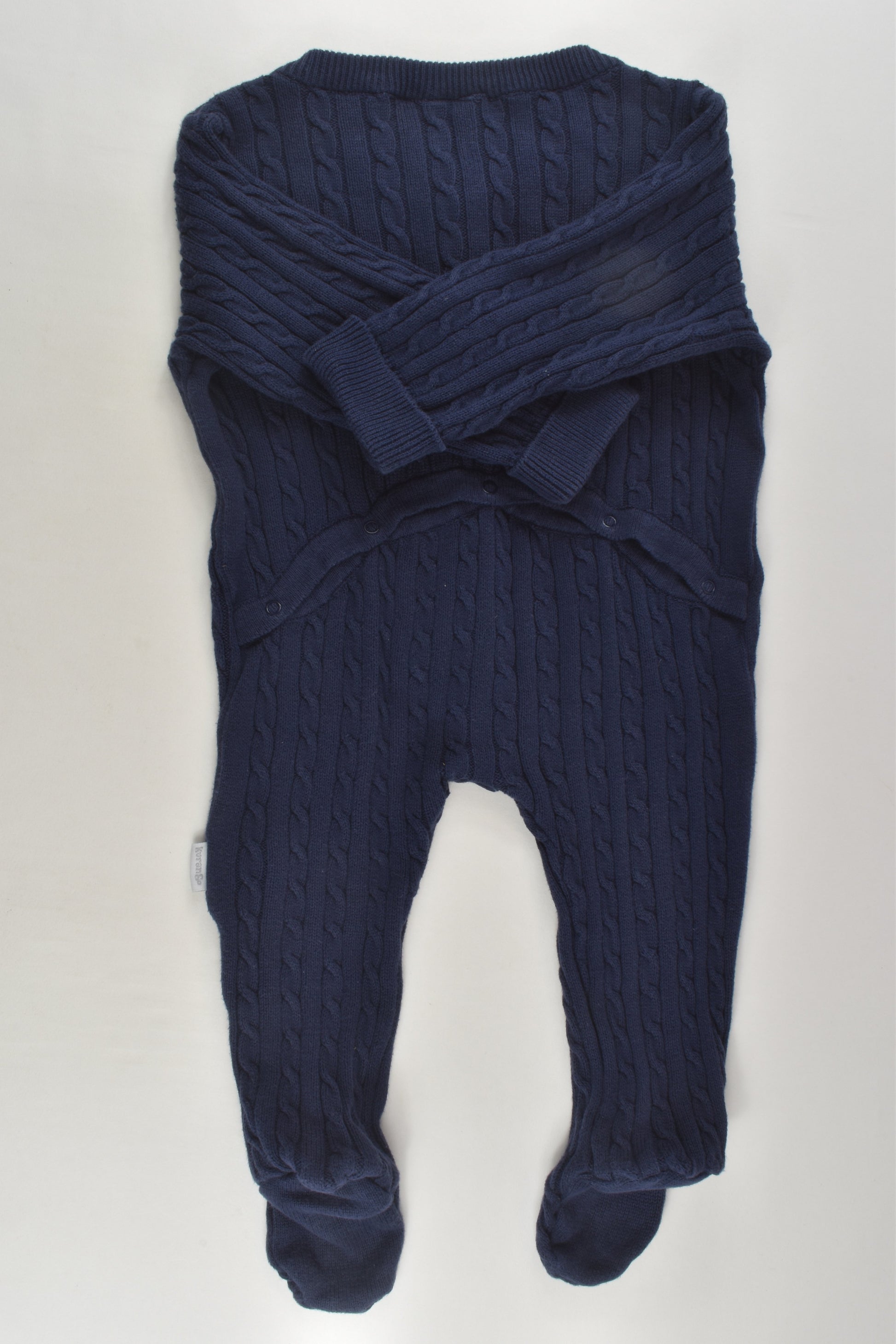Korango Size 0 (6-12 months) Knit Footed Romper
