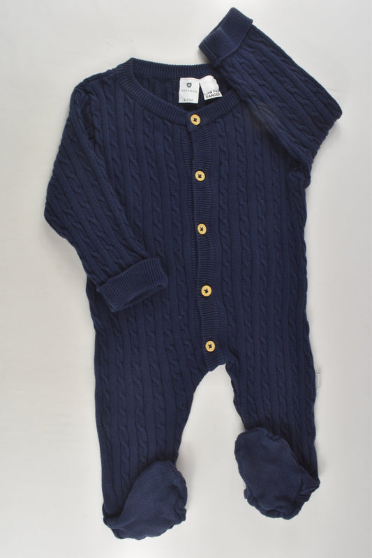 Korango Size 0 (6-12 months) Knit Footed Romper