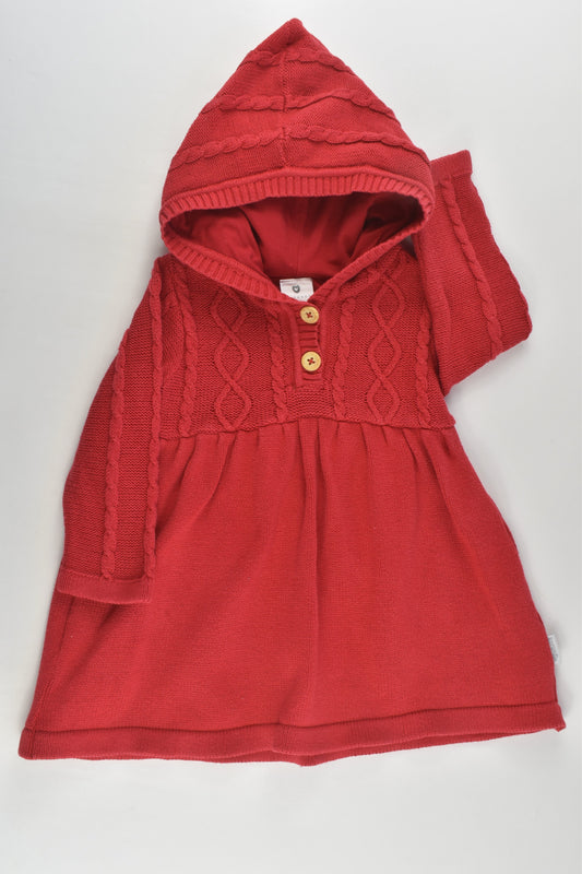 Korango Size 0 (6-12 months) Knitted Hooded Dress