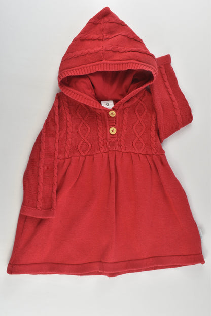 Korango Size 0 (6-12 months) Knitted Hooded Dress