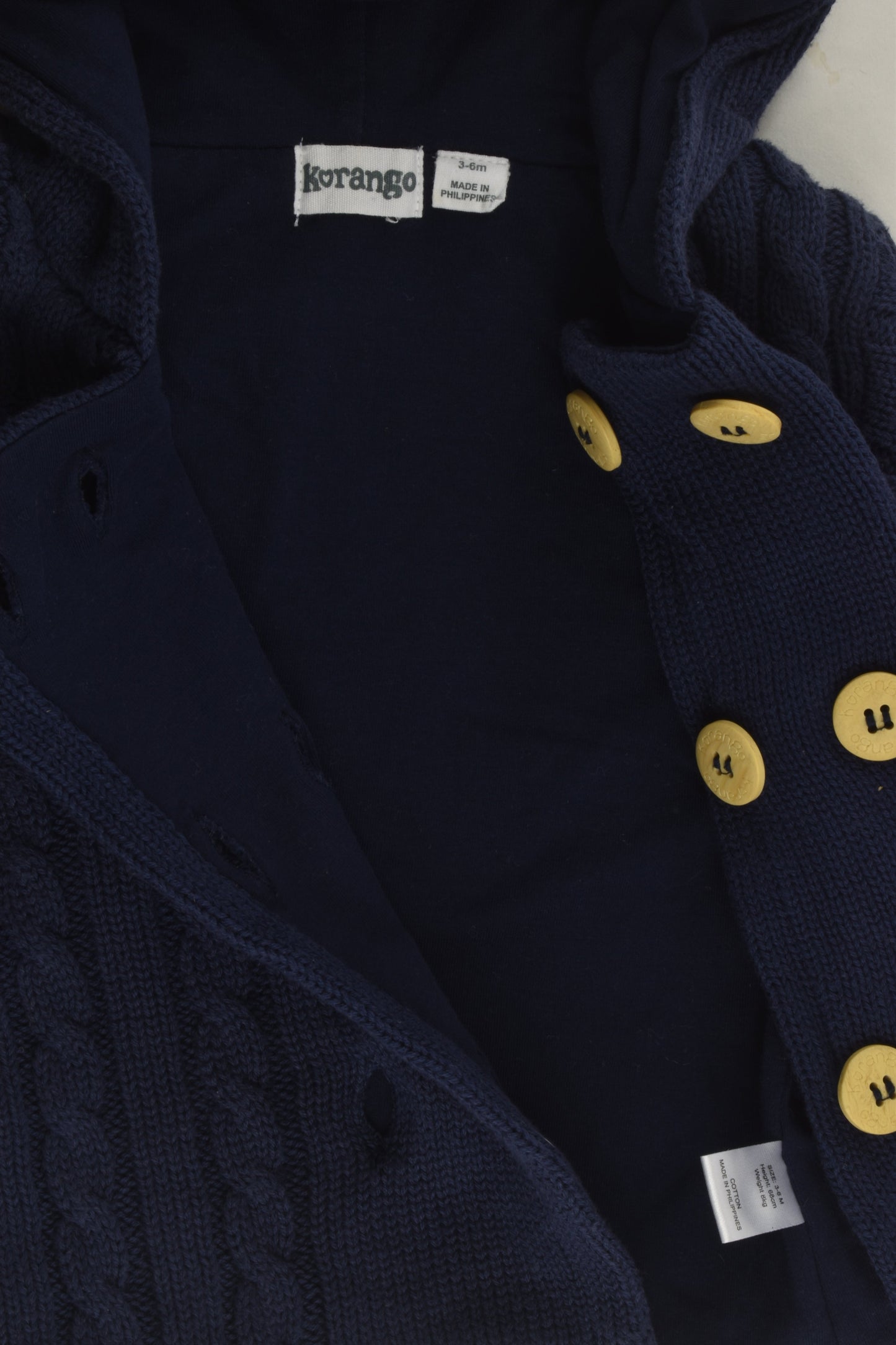 Korango Size 00 Lined Knit Jumper