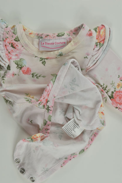 La Sienna Couture Size 000 Floral Bodysuit