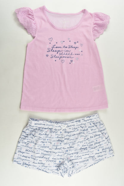 Laura Ashley Size 7/8 'Love To Sleep' Short Pyjamas
