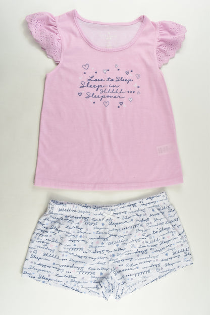 Laura Ashley Size 7/8 'Love To Sleep' Short Pyjamas