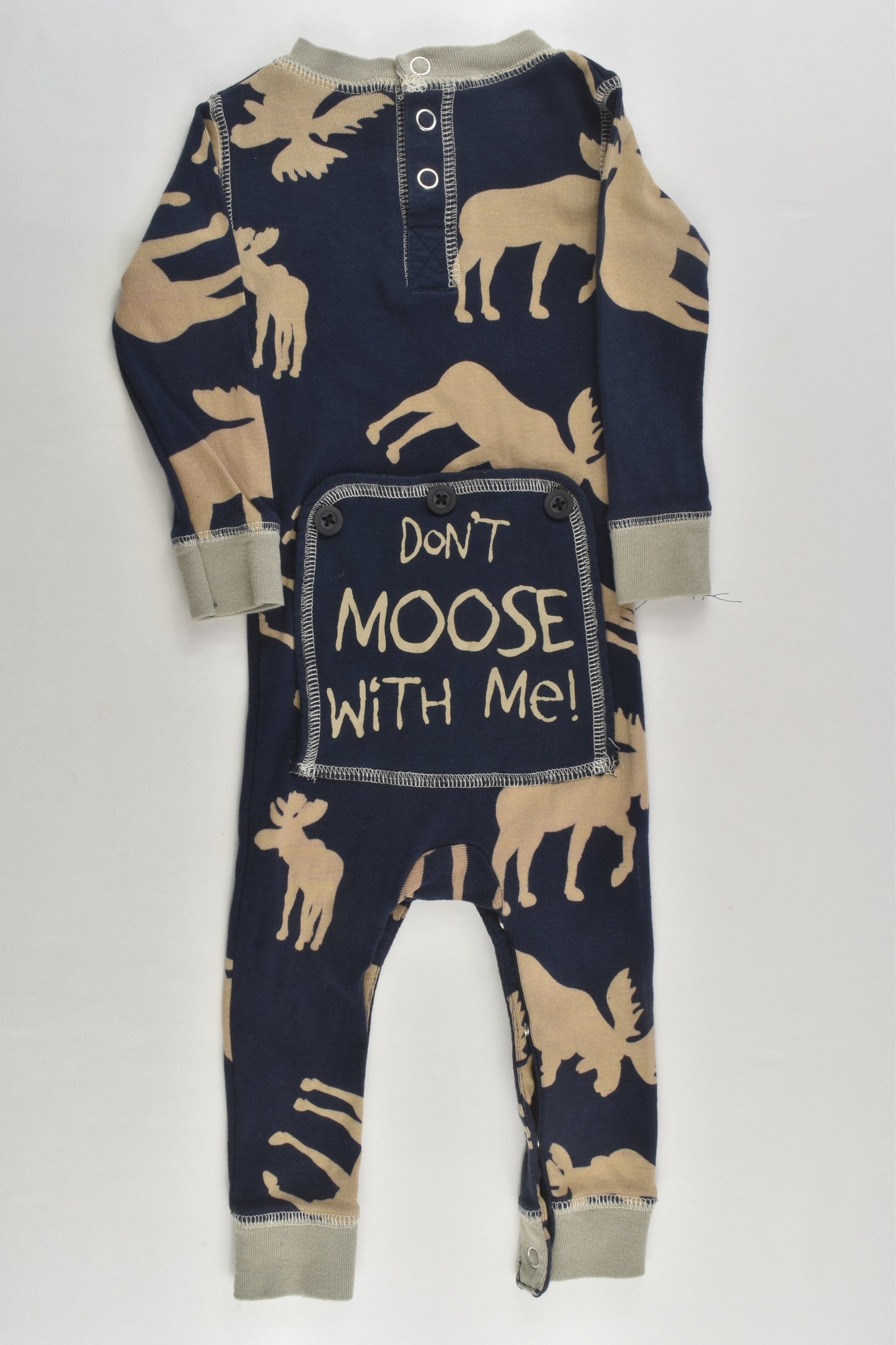 Lazy One Canada Size 00 (6 months) Moose Flap Jack Onesie