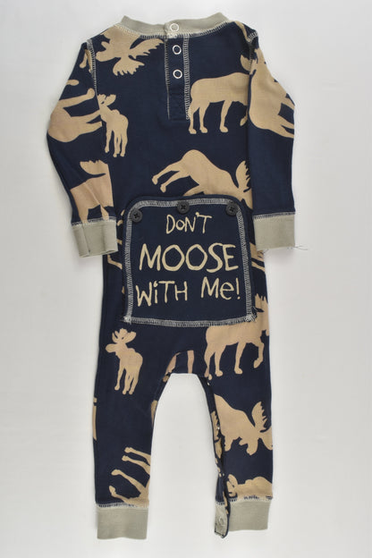 Lazy One Canada Size 00 (6 months) Moose Flap Jack Onesie