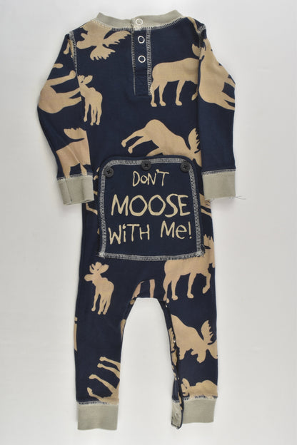Lazy One Canada Size 00 (6 months) Moose Flap Jack Onesie