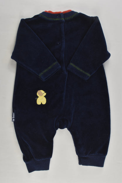 Le Bon Size 000 Dog and Teddy Velour Romper
