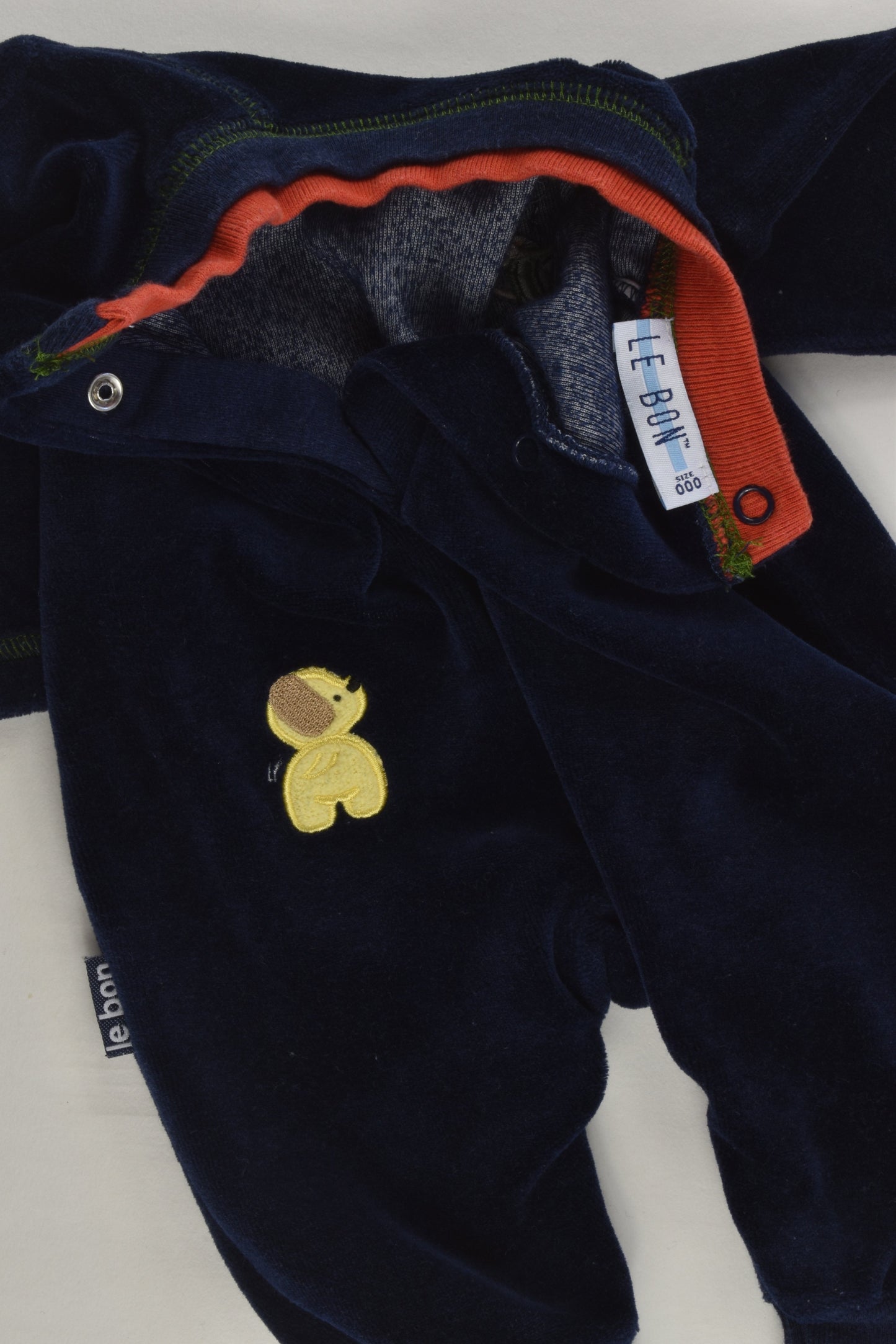 Le Bon Size 000 Dog and Teddy Velour Romper
