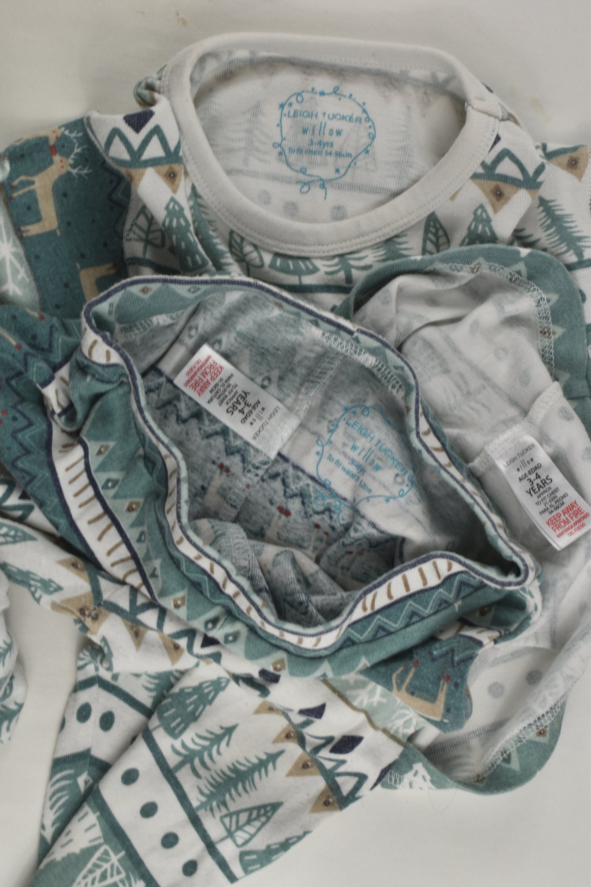 Leigh Tucker Willow Size 3-4 Pyjamas