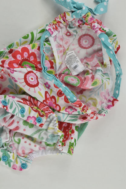 Lil Chickens Size 00 Colourful Floral Bubble Romper