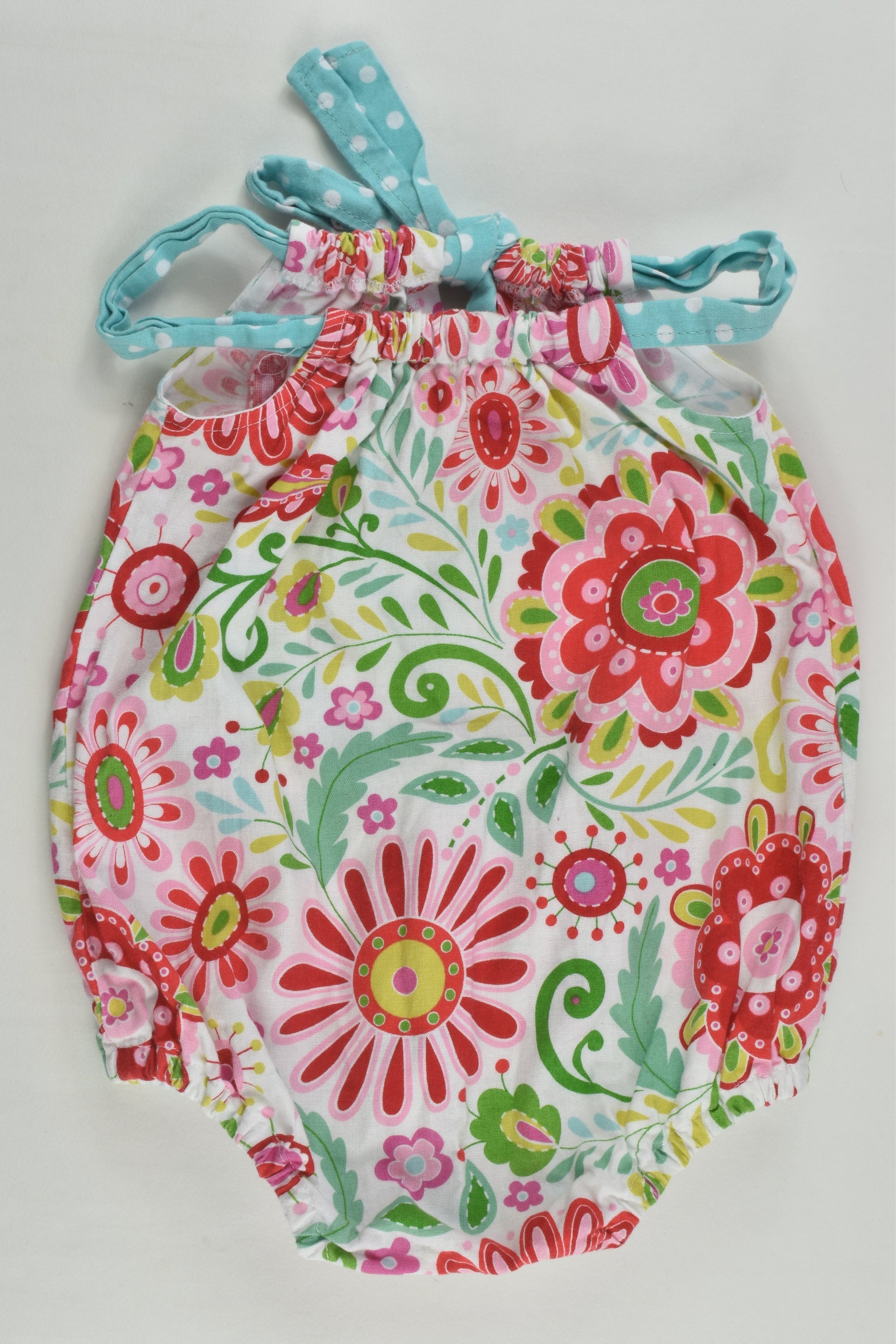 Lil Chickens Size 00 Colourful Floral Bubble Romper