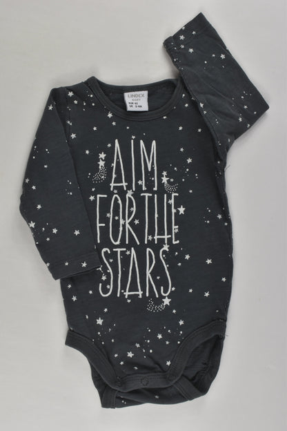 Lindex Size 000 (62 cm) 'Aim For The Stars' Bodysuit