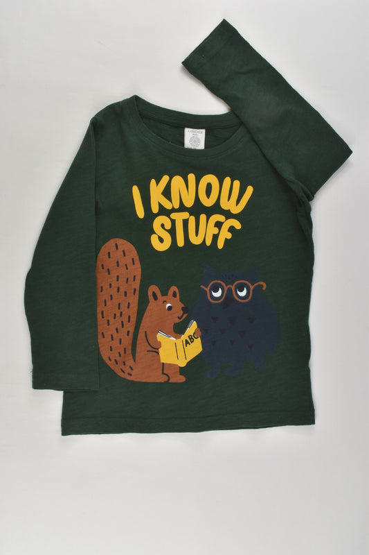Lindex Size 2-3 (98 cm) 'I Know Stuff' Top