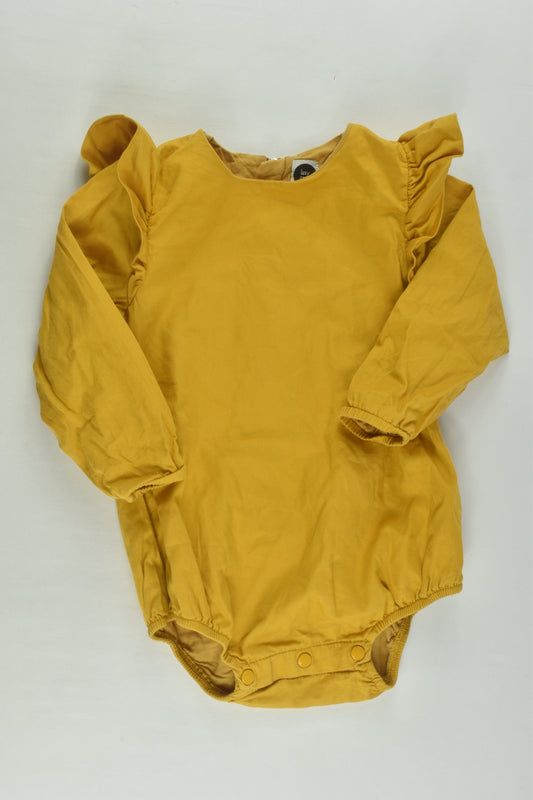 Lissy Rose Size 0 Lined Mustard Romper