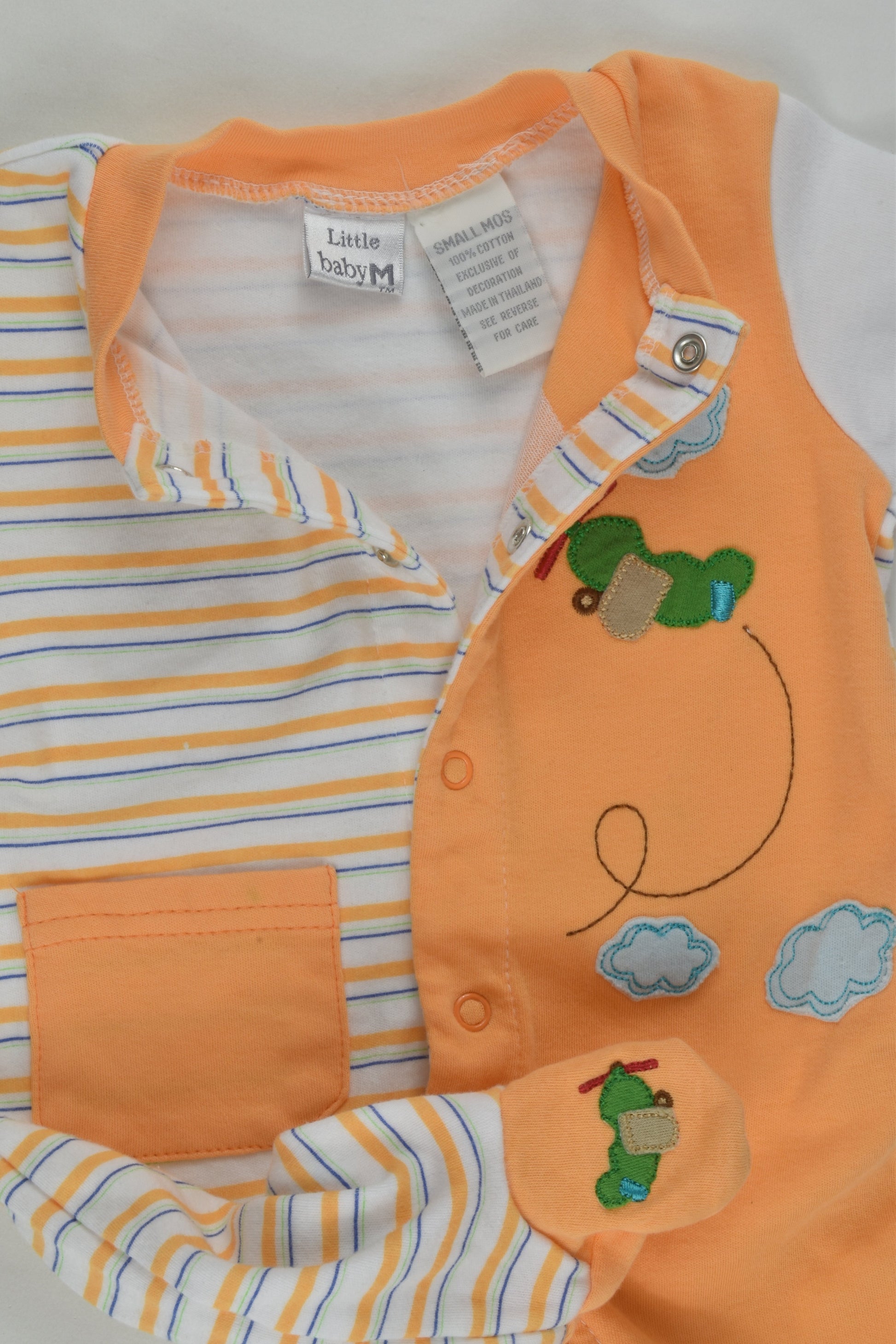 Little Baby M Size 0000 Planes Footed Romper