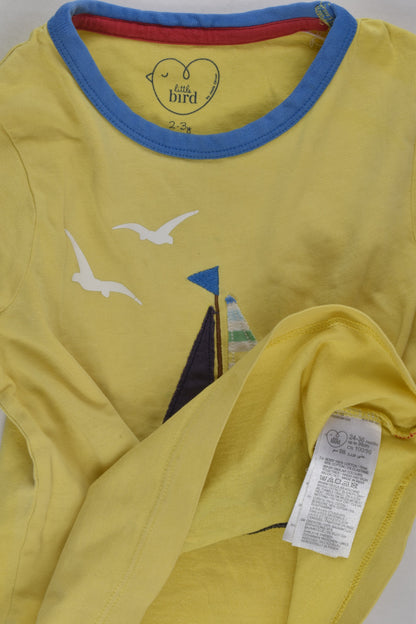 Little Bird Size 2-3 Rainbow Sailboat T-shirt