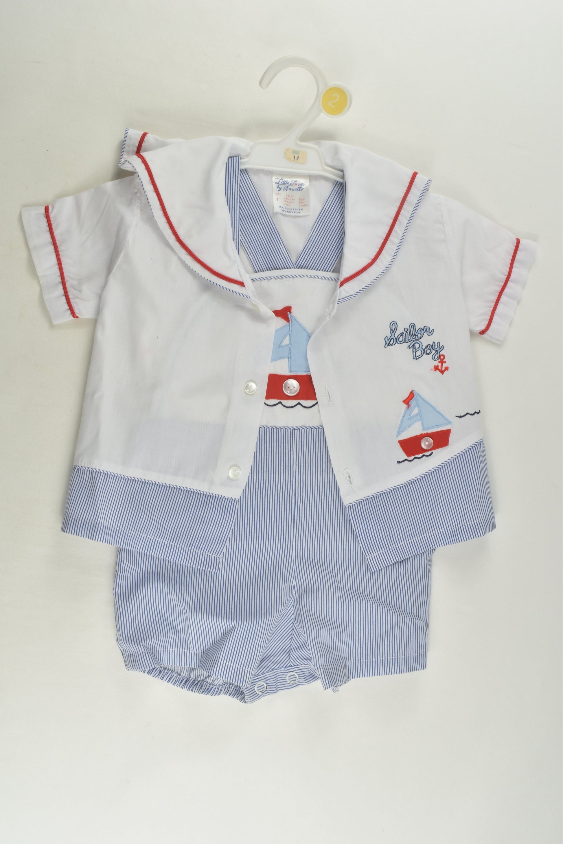 Little Loves by Anuello Size 2 Vintage Nautical Outfit