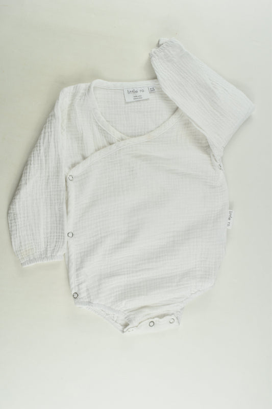 Little Ro Size 0 Muslin Wrap Romper