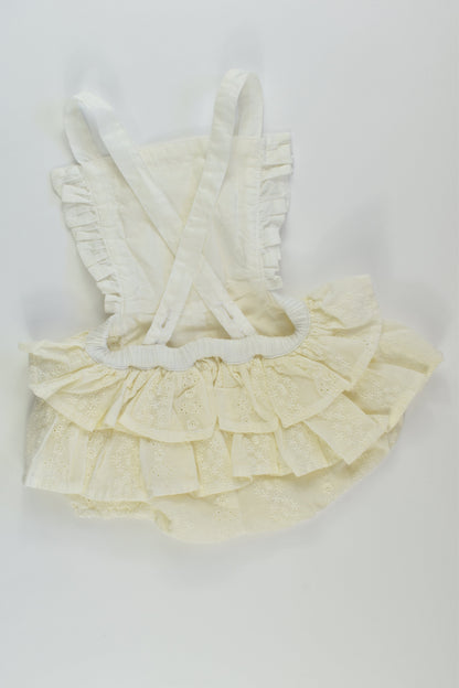 Little Wings Size 000 (3 months) Lace Bubble Romper