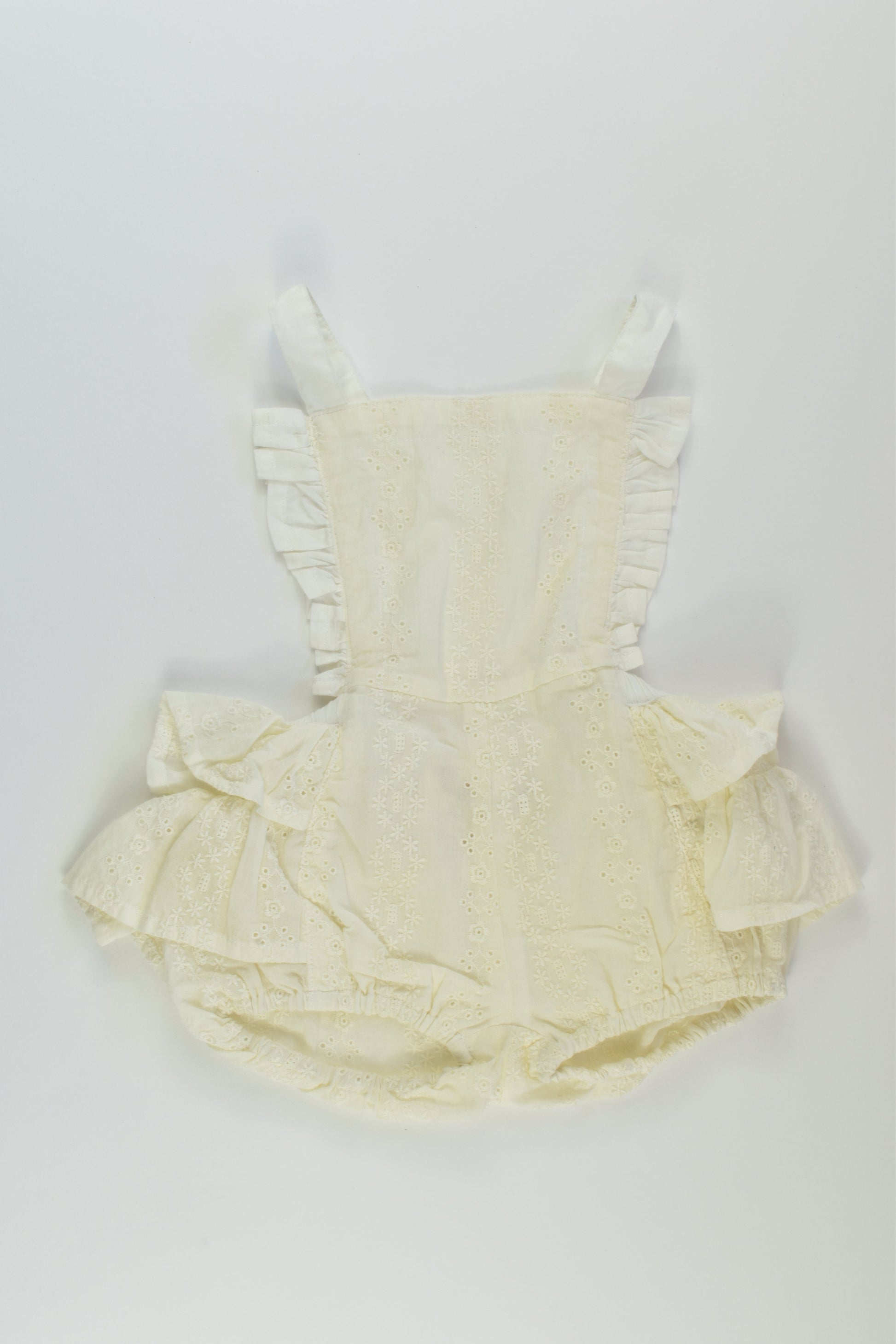 Little Wings Size 000 (3 months) Lace Bubble Romper