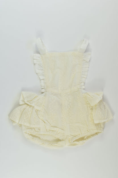 Little Wings Size 000 (3 months) Lace Bubble Romper