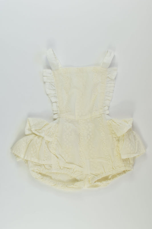 Little Wings Size 000 (3 months) Lace Bubble Romper