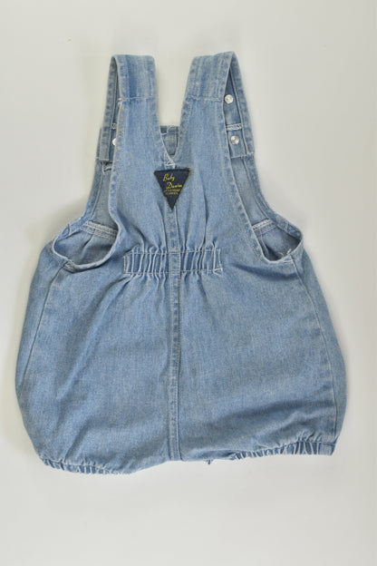 Little Wishes Size 00 Vintage Denim Bubble Romper