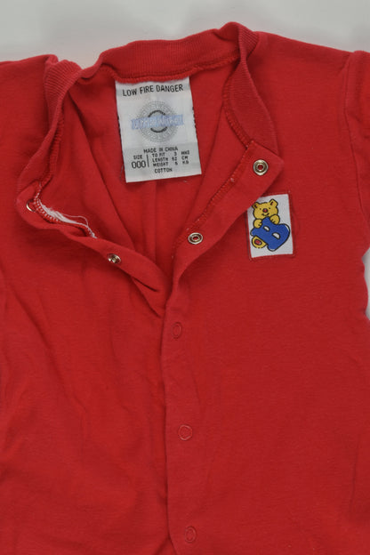 Little Wishes Size 000 Footed Romper