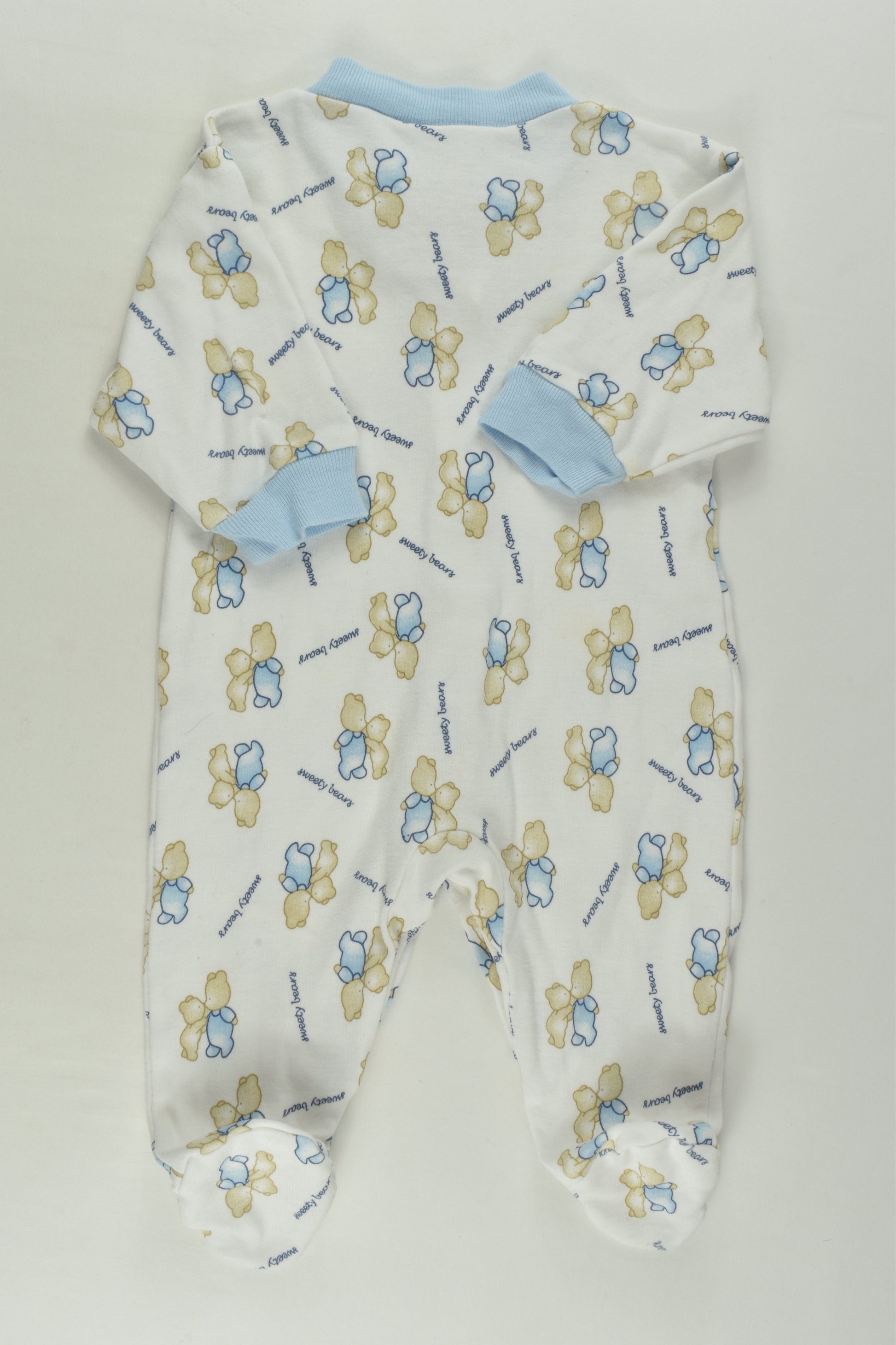Little Wishes Size 000 'Sweet Bears' Footed Romper