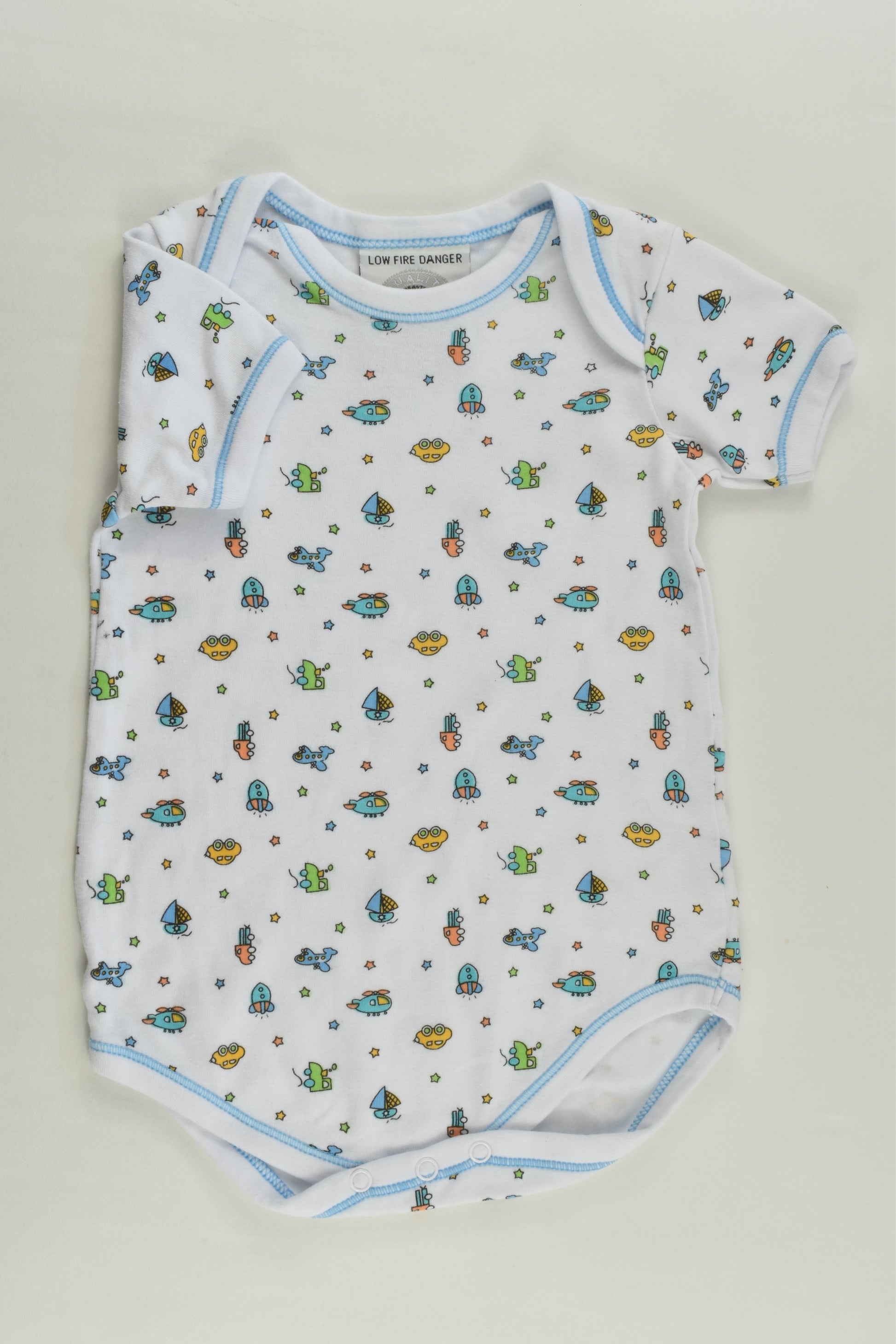 Little Wishes Size 1 Vehicles Bodysuit