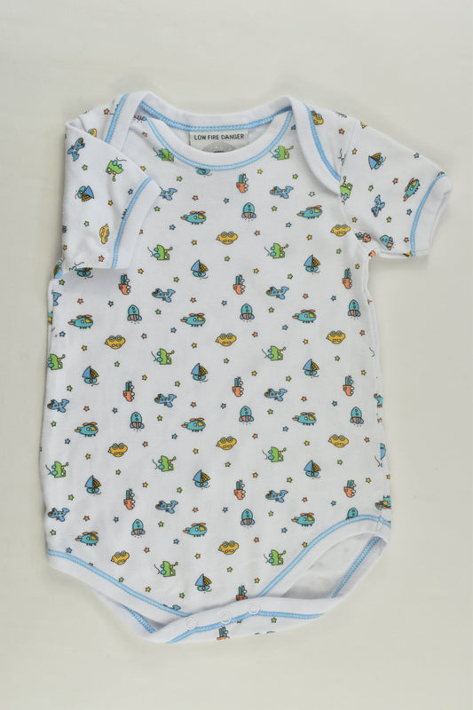 Little Wishes Size 1 Vehicles Bodysuit
