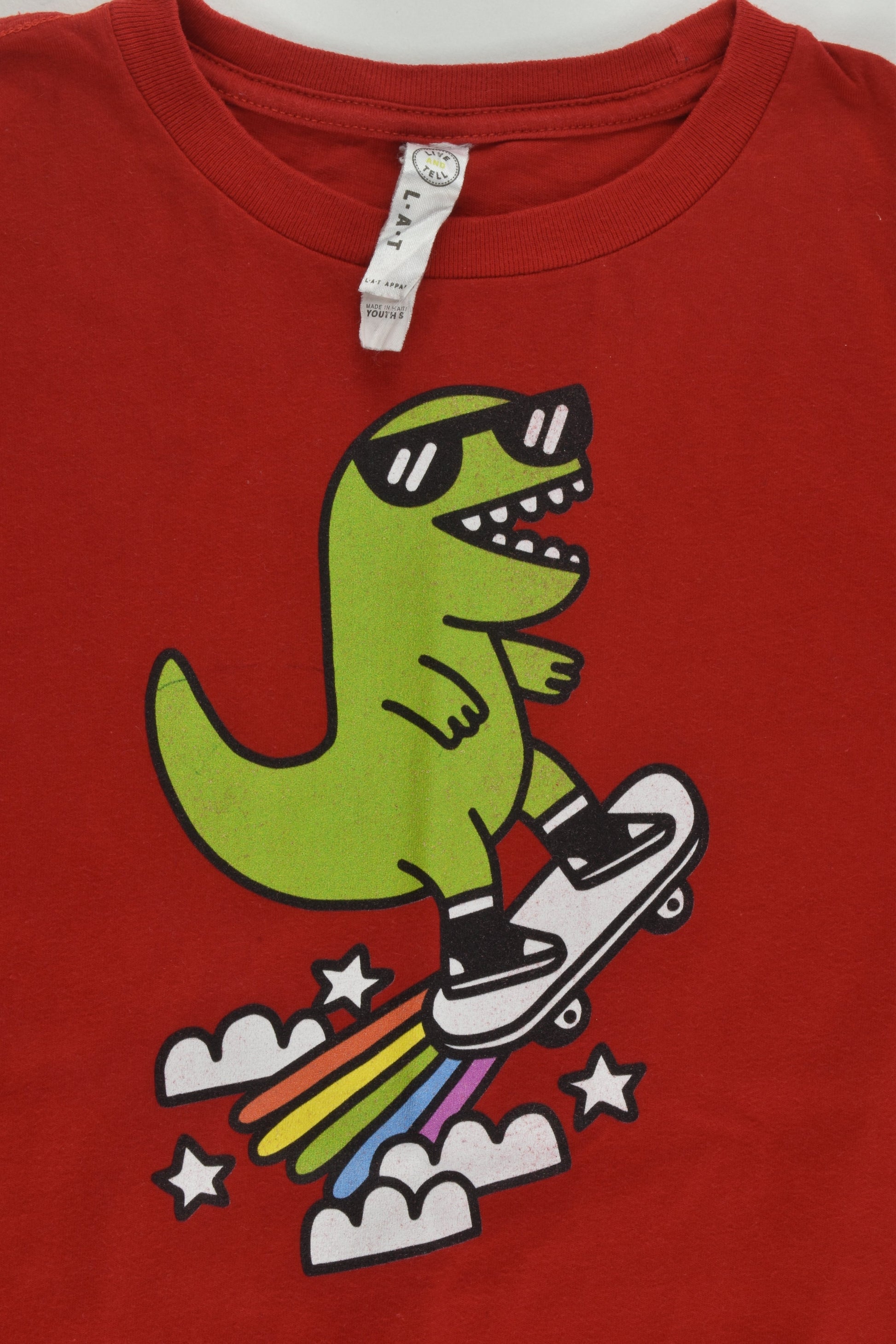 Live and Tell Size 8 (S) Dinosaur T-shirt