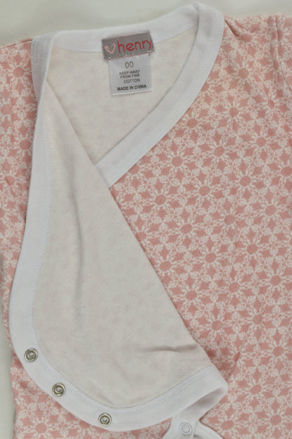 Love Henry Size 00 Footed Romper