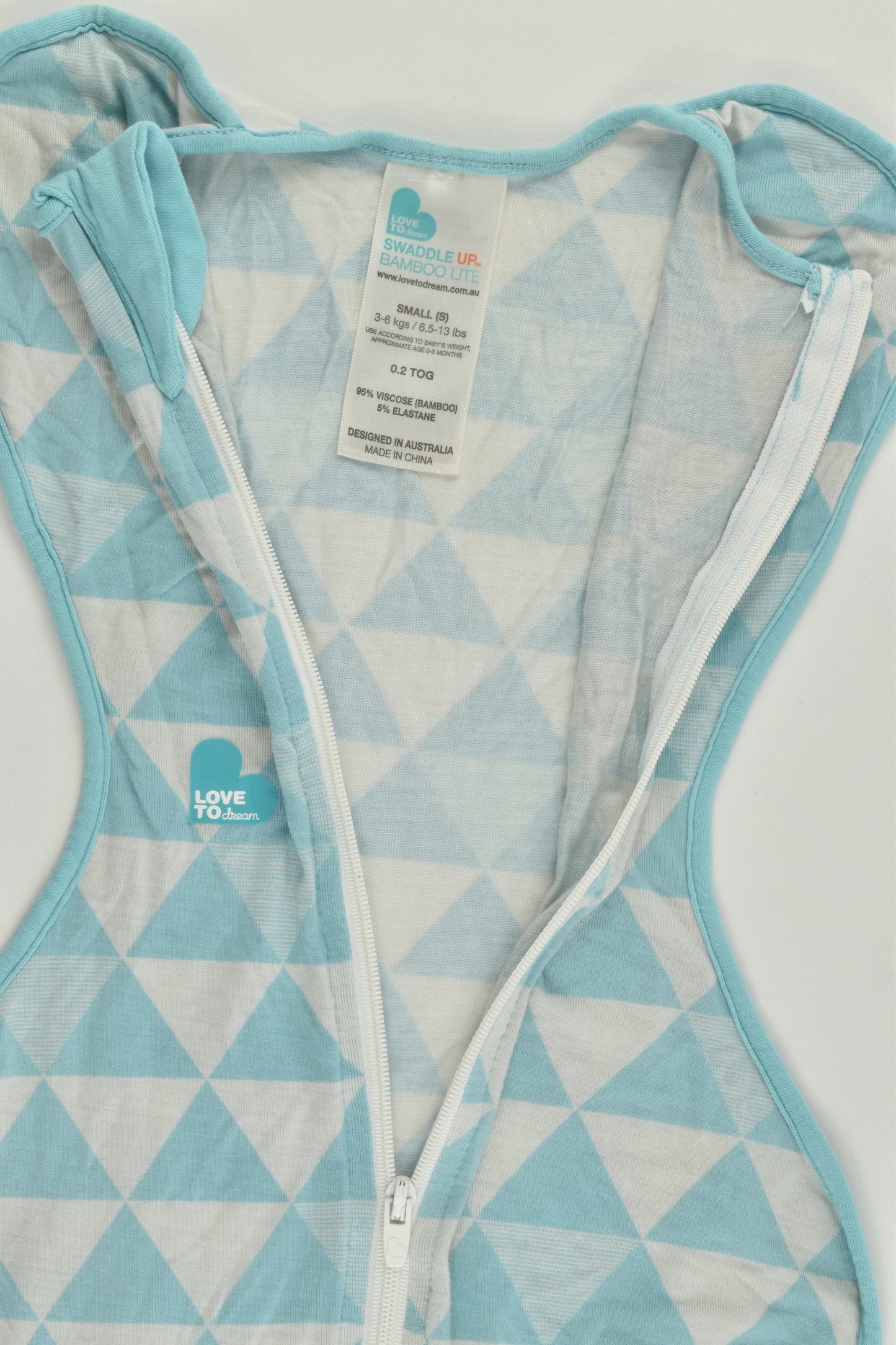 Love To Dream Swaddle Up Bamboo Lite Size S (1-3 months, up to 62 cm) 0.2 Tog