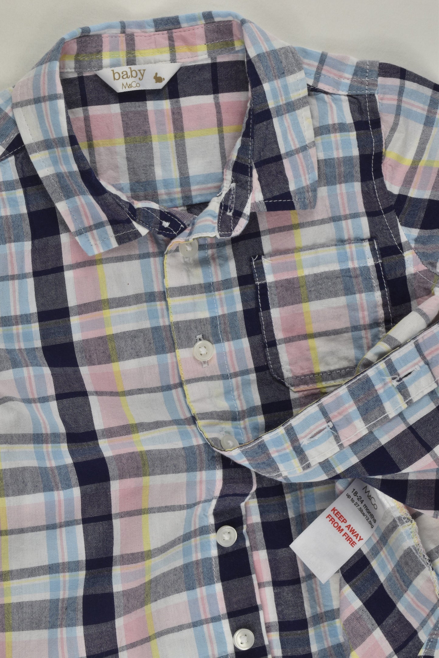 M&Co Size 2 (18-24 months) Checked Shirt
