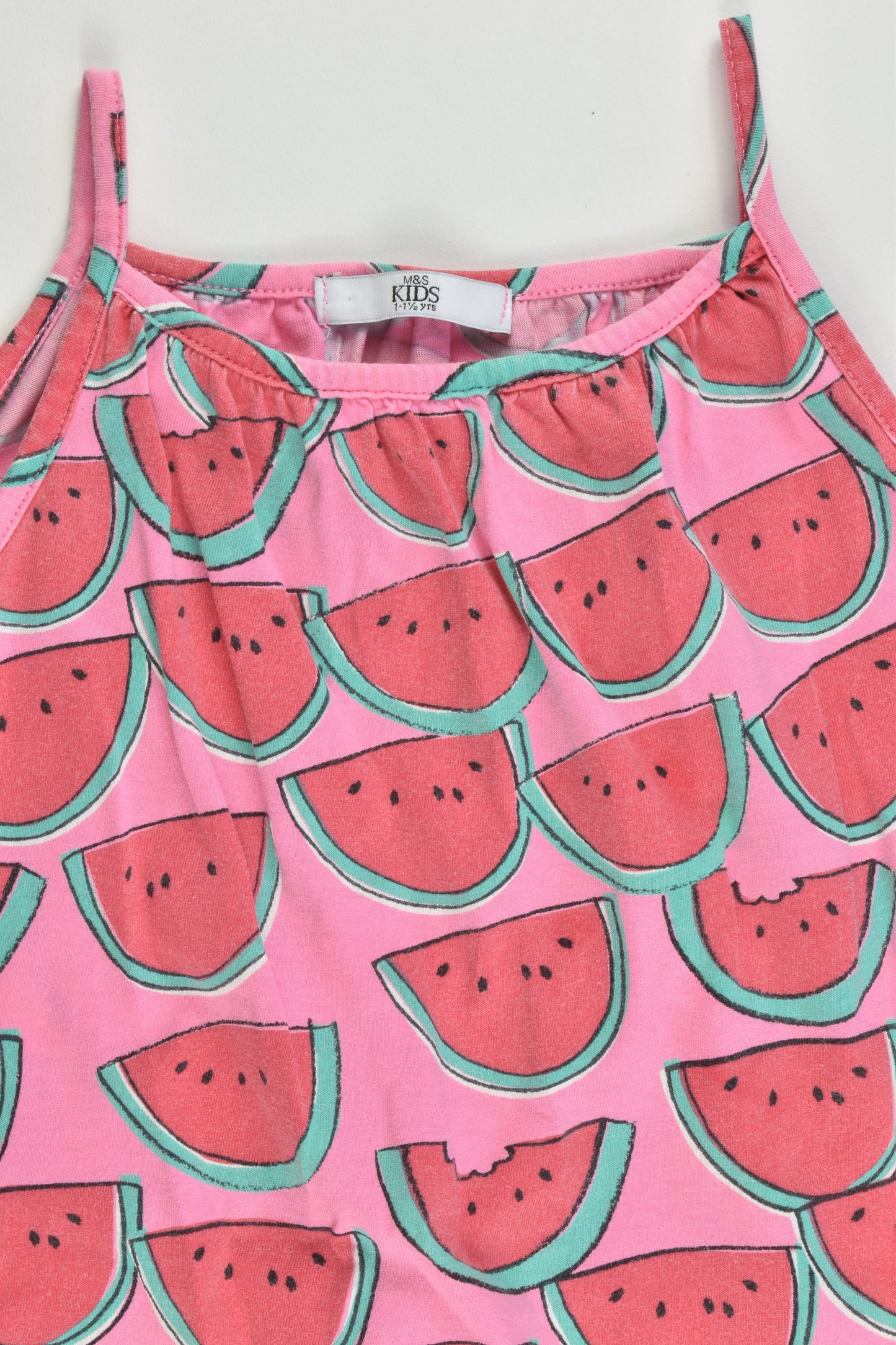 M&S Size 1-1.5 years Watermelon Dress