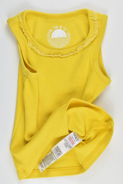 M&S Size 1-2 (1.5-2 years , 90 cm) Ribbed Tank Top