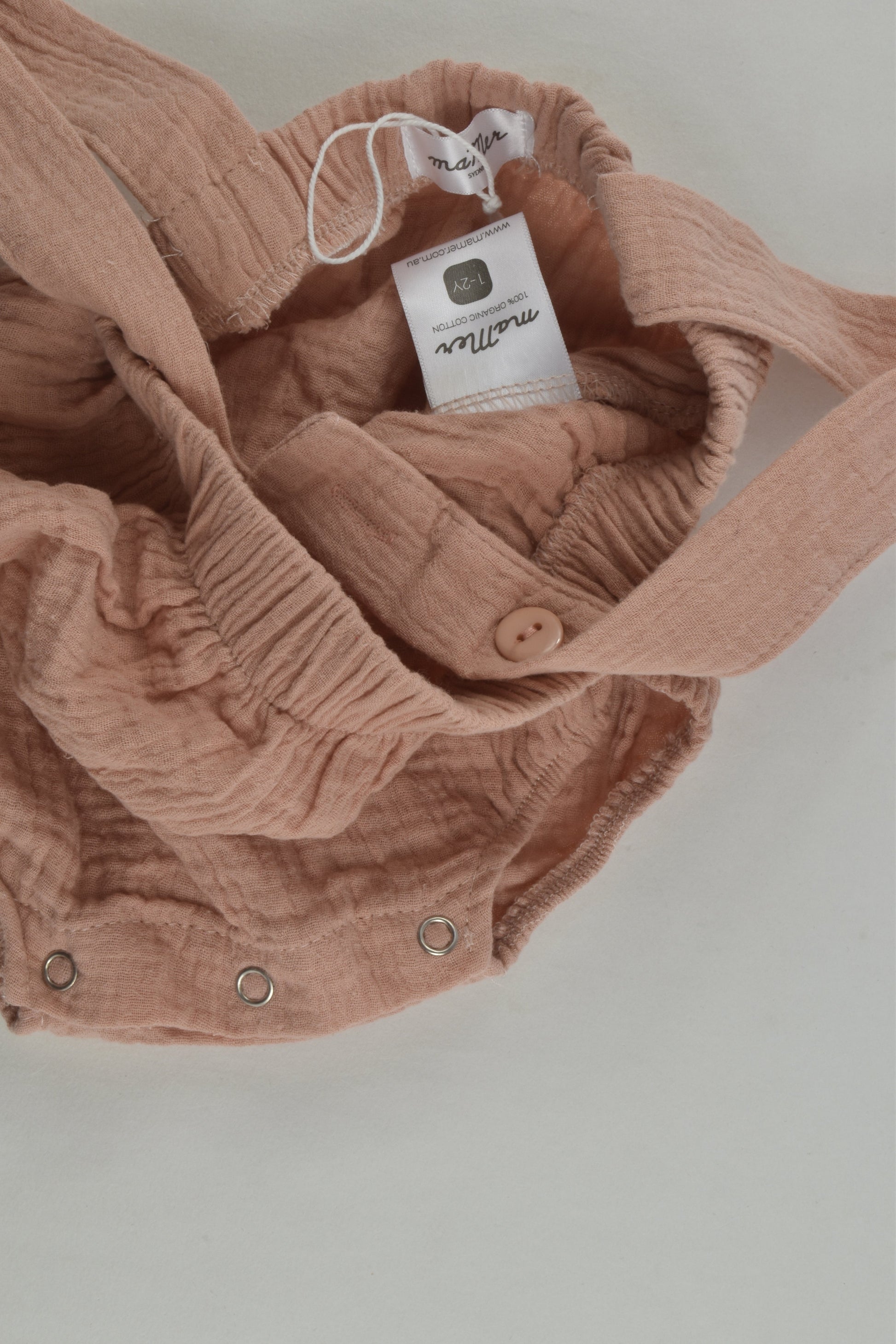 MaMer Size 1-2 Muslin Bubble Romper