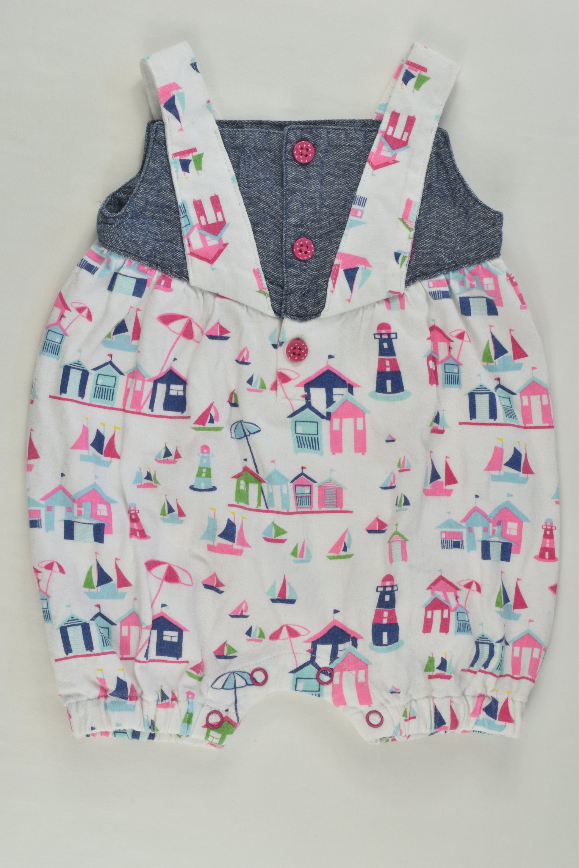 Mamas & Papas Size 000 (0-3 months) Beach Houses Short Romper