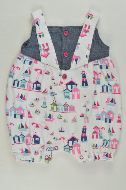 Mamas & Papas Size 000 (0-3 months) Beach Houses Short Romper