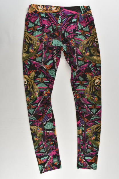 Mango Size 10 Colourful Tiger Leggings