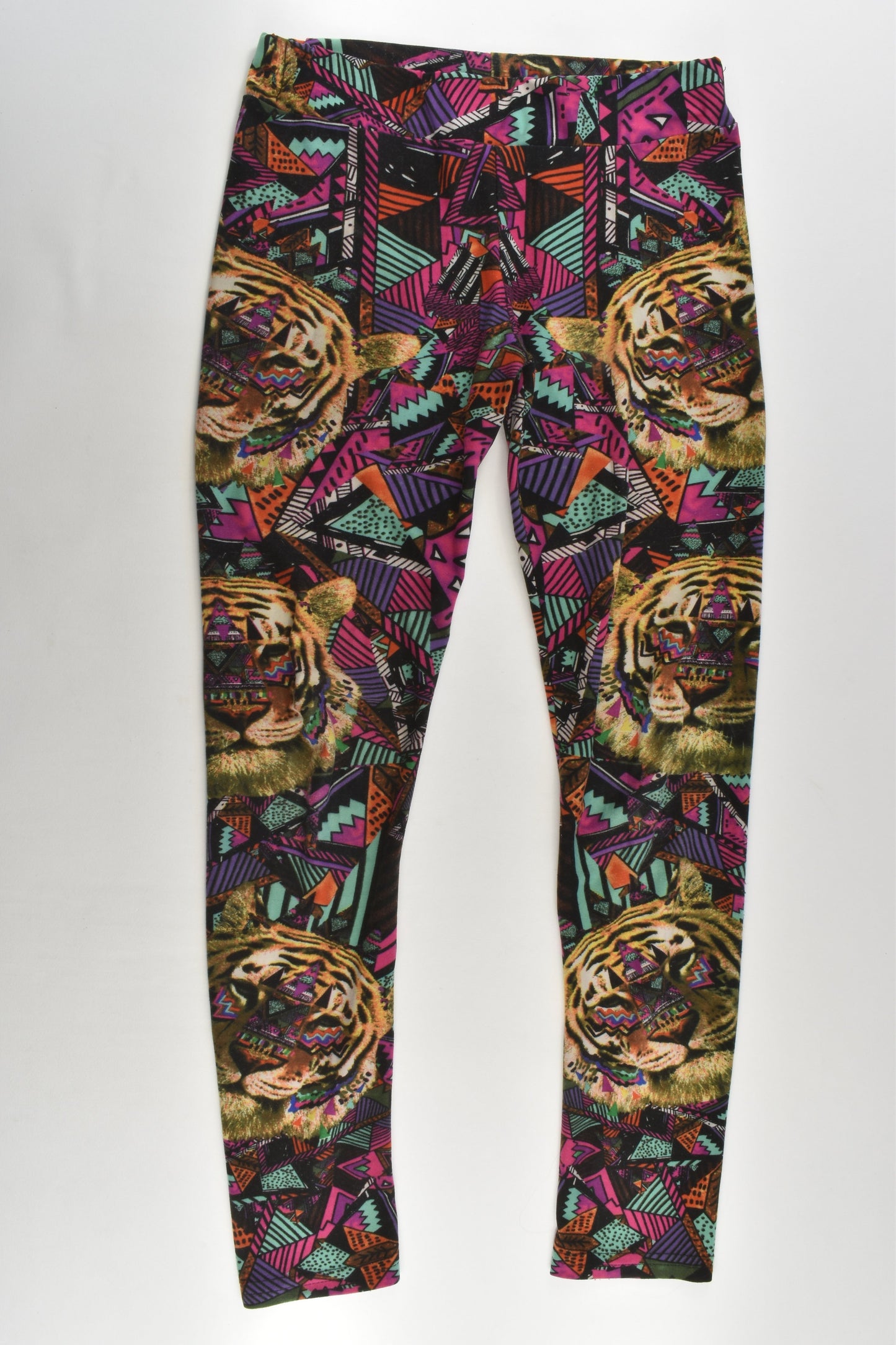 Mango Size 10 Colourful Tiger Leggings
