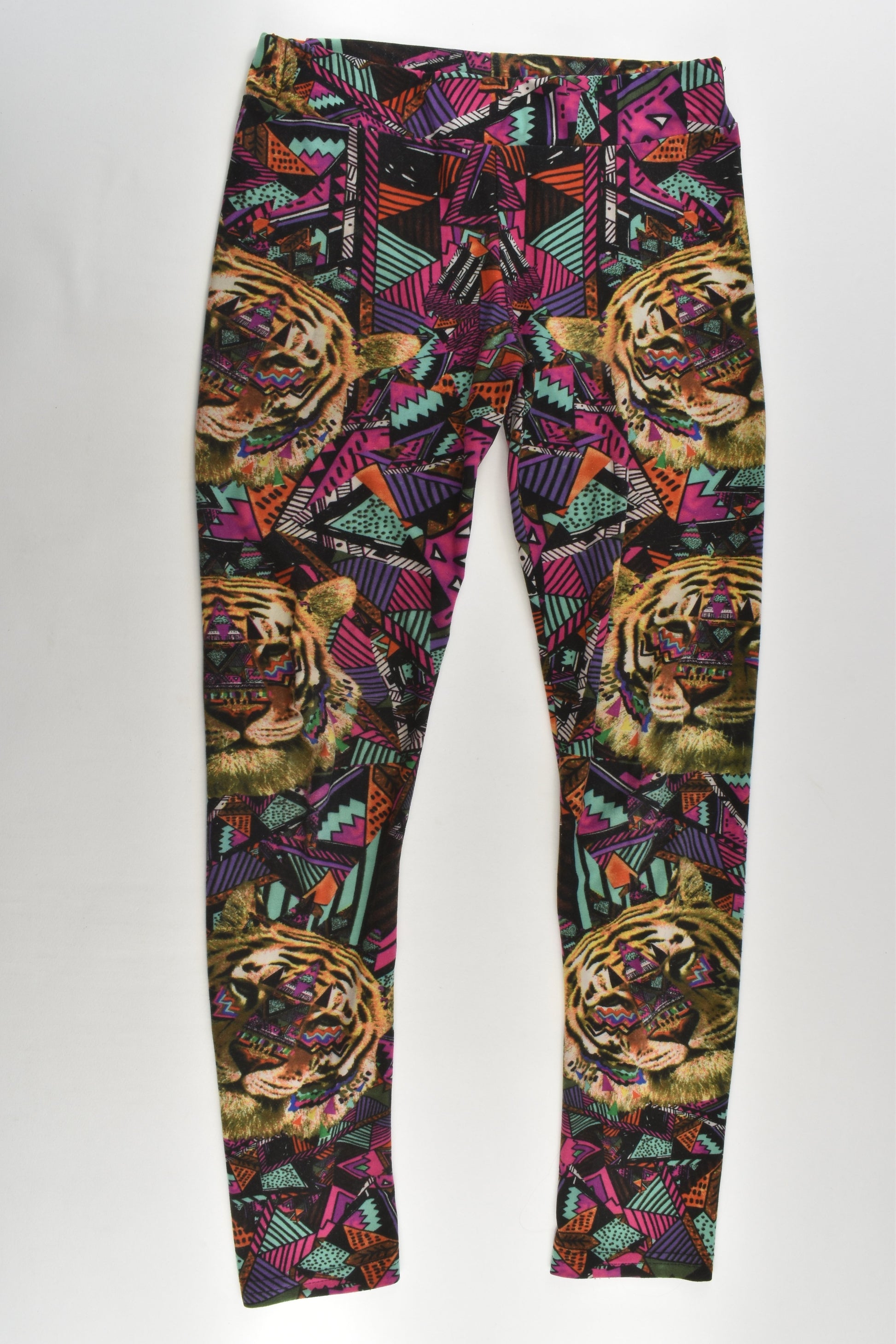 Mango Size 10 Colourful Tiger Leggings