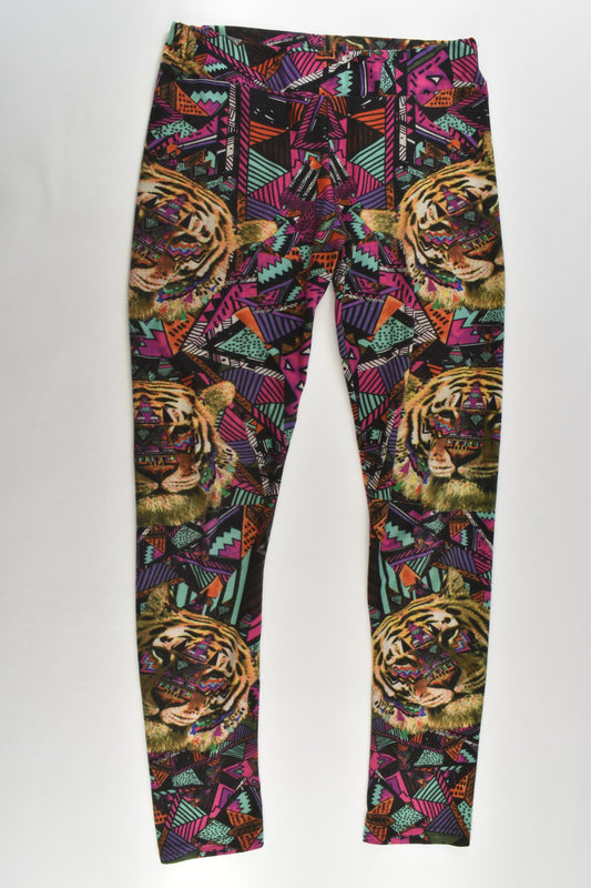 Mango Size 10 Colourful Tiger Leggings