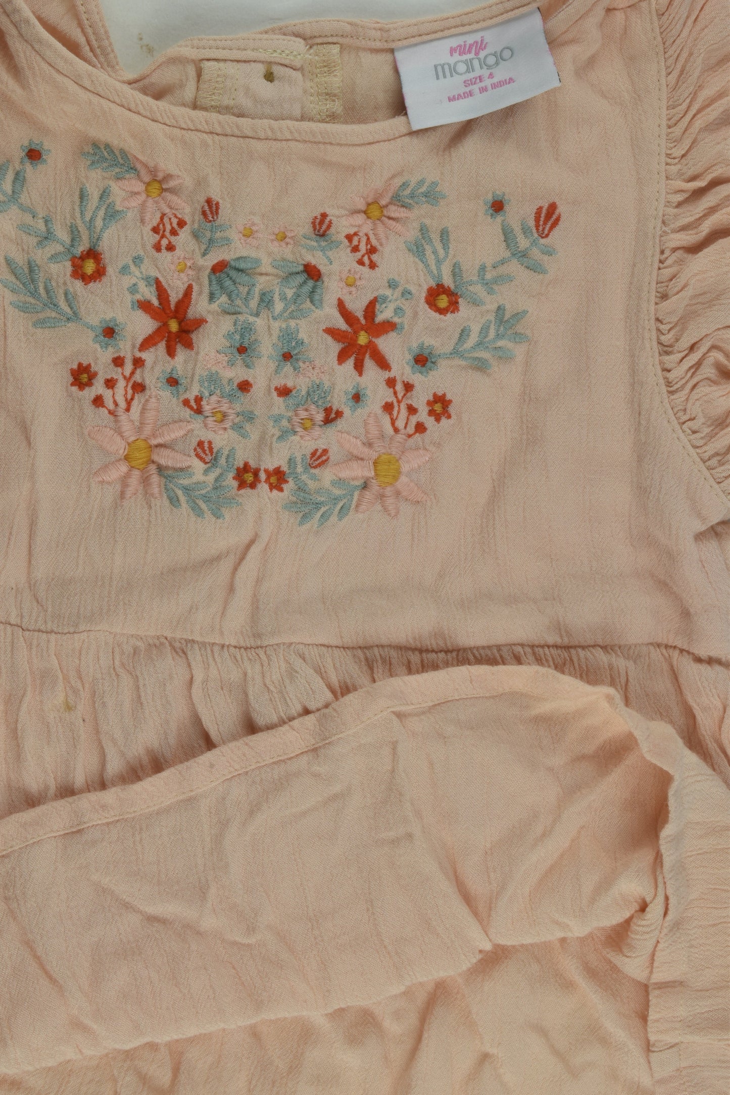 Mango Size 4 Embroidery Blouse